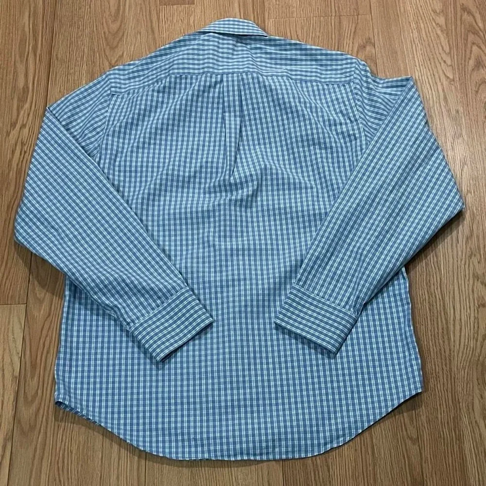 Banana Republic Mens 15x33 Long Sleeve Button Down Shirt Classic Non-Iron Blue